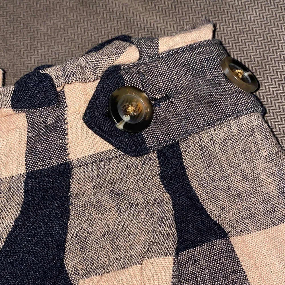 Wallflower Black & Cream Plaid High-Waist Shorts